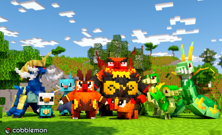 Il est possible (ou presque) de jouer à Pokemon dans Minecraft avec le mod Cobblemon