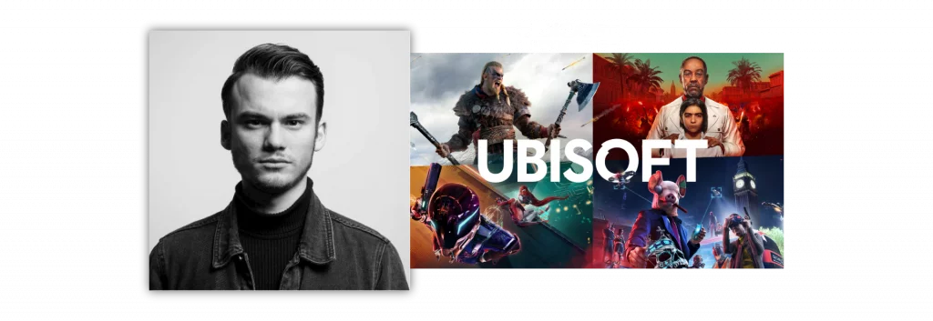Photo de Alexis et logo Ubisoft