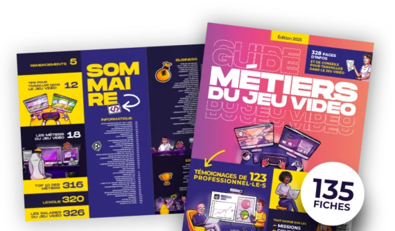 Toutes les fiches métiers disponibles dans le Guide des métiers du jeu vidéo