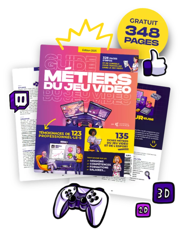 Toutes les fiches métiers disponibles dans le Guide des métiers du jeu vidéo