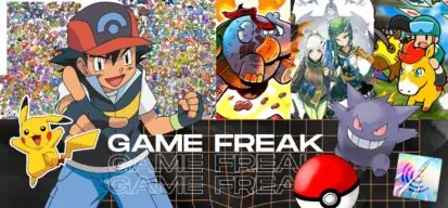 Logo Game Freak et images Pokemon