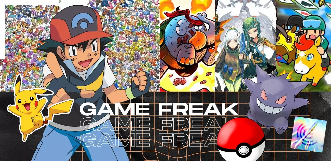 Logo Game Freak et images Pokemon